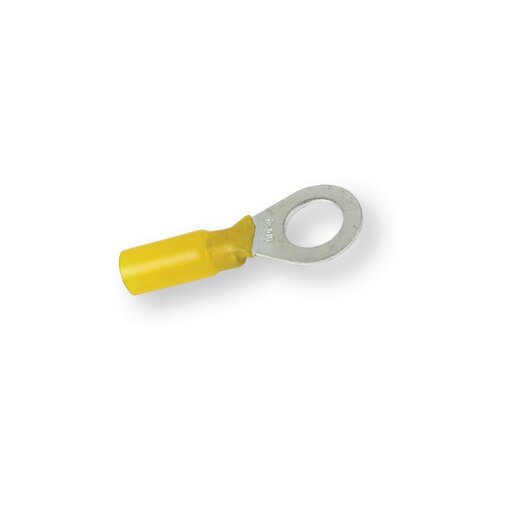 Cosse à anneau thermorétractable 2501, jaune Ø 10,5, anneau 4-6 mm²